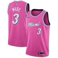 Miami Heat Dwyane Wade 3 Pink Vicewave Swingman Jersey