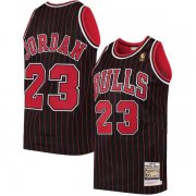 96-97 Chicago Bulls Michael Jordan 23 Mitchell Ness Black Hardwood Classics Swingman Jersey