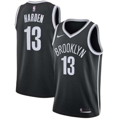 20-21 Brooklyn Nets Nike Black Harden 13 Swingman Jersey - Association Edition