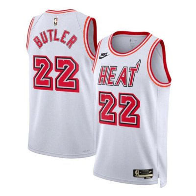 22-23 Miami Heat White Swingman Jersey Jimmy Butler 22 Classic Edition