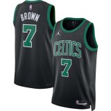 22-23 Boston Celtics Jaylen Brown 7 Jordan Brand Black Statement Edition Swingman Jersey