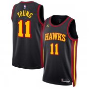 22-23 Atlanta Hawks Trae Young 11 Jordan Brand Black Statement Edition Swingman Jersey