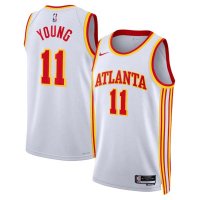 22-23 Atlanta Hawks Trae Young 11 Nike White Swingman Jersey - Association Edition