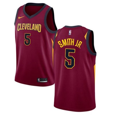 Men\'s Cleveland Cavaliers J.R. Smith #5 Wine Swingman Jersey