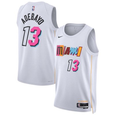 22-23 Miami Heat White Swingman Jersey Jimmy Bam Adebayo 13