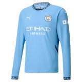 24-25 Manchester City Home Long Sleeve Jersey