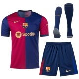 24-25 Barcelona Home Jersey Mens Full Kit