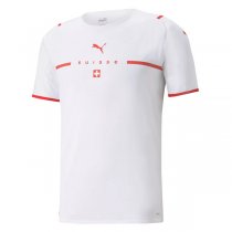 2021 Switzerland Away White Soccer Jersey