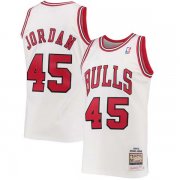 94-95 Chicago Bulls Michael Jordan 45 Mitchell Ness White Hardwood Classics Jersey