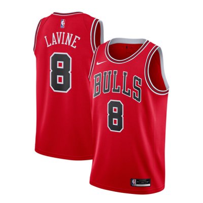 22-23 Chicago Bulls Icon Red Jersey Zach LaVine #8