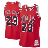 97-98 Chicago Bulls Michael Jordan 23 Mitchell Ness Red Hardwood Classics Jersey