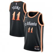 22-23 Atlanta Hawks Trae Young 11 Nike Black Swingman Jersey - City Edition