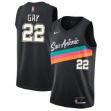 Men‘s San Antonio Spurs Rudy Gay #22 Black Swingman Jersey