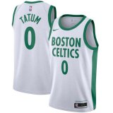 20-21 Boston Celtics Nike White Tatum 0 Swingman Jersey - City Edition