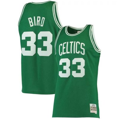 Boston Celtics Mitchell & Ness Big & Tall Hardwood Bird 33 Classics Jersey