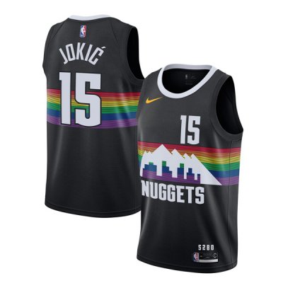 Men‘s Denver Nuggets Nikola Jokic #15 Black Swingman Jersey