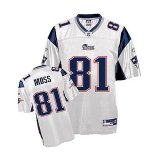 NFL New England Patriots Randy Moss #81 Whie Jersey