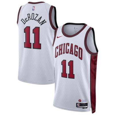 22-23 Chicago Bulls DeMar DeRozan 11 Nike White Swingman Jersey - City Edition