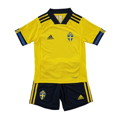 2020 Sweden Home Soccer Jersey Kids Kit