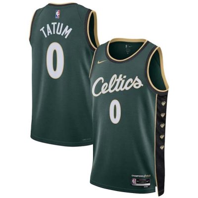 22-23 Boston Celtics Nike Green Tatum 0 Swingman Jersey - City Edition