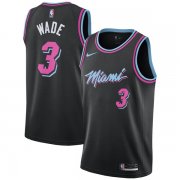 Miami Heat Dwyane Wade 3 Black Vicewave Swingman Jersey