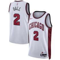 2023 Chicago Bulls Lonzo Ball 2 Nike White Swingman Jersey - City Edition