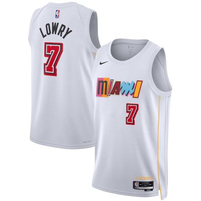 22-23 Miami Heat White Swingman Jersey Jimmy Kyle Lowry 7