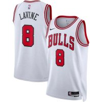 22-23 Chicago Bulls Zach LaVine 8 Nike White Swingman Jersey - Association Edition