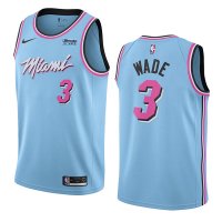 Miami Heat Dwyane Wade 3 Sky Blue Vicewave Swingman Jersey