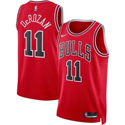 22-23 Chicago Bulls DeMar DeRozan 11 Nike Red Swingman Jersey - Icon Edition