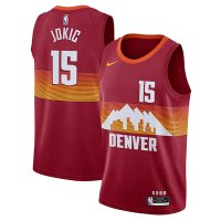 Men's Denver Nuggets Nikola Jokic #15 Red Swingman Jersey 1