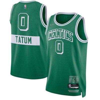 2022 Boston Celtics Nike Green Tatum 0 Swingman Jersey - City Edition