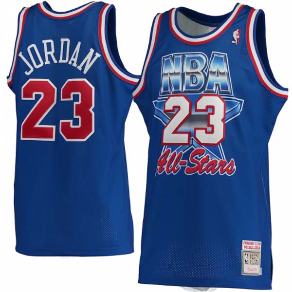 1993 Michael Jordan 23 Mitchell Ness Blue NBA All Star Game Hardwood ...